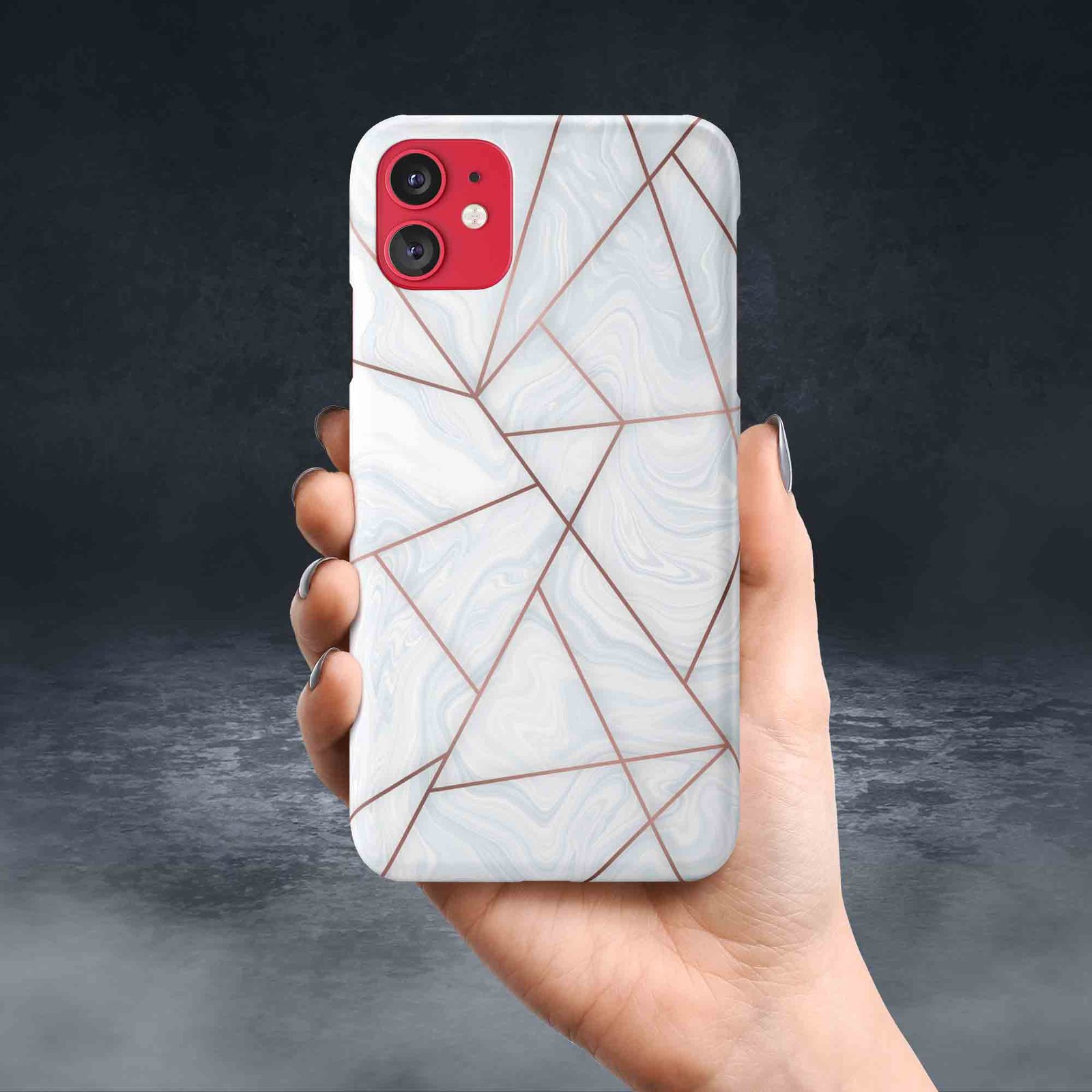 White Marble Printed | Hard Case